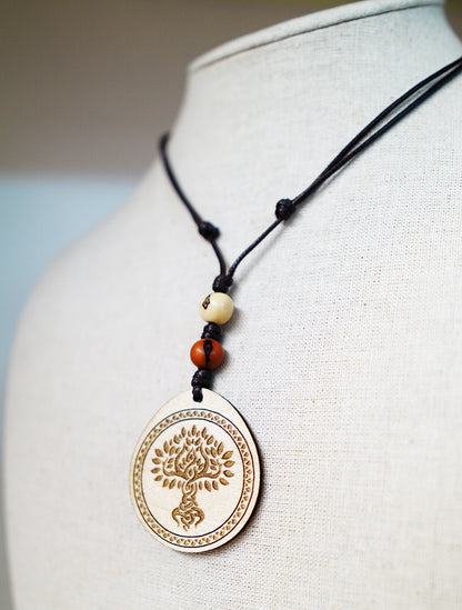 Colgante Árbol de la Vida Bolitas Madera Arce Trinity